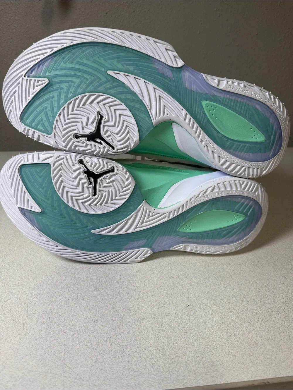 Nike White Sneakers with Mint Green and Neon Pink Accents